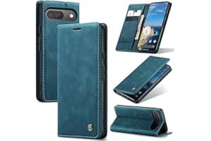 Samokor Etui do Google Pixel 10 Pro 5G Premium Klapką Etui ze Skóry PU,Portfel Przegródki na Karty Funkcja Stojaka Magnetyczne Wstrząsy Google Pixel 10 Pro,Niebieskozielony