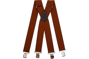 Olata Tirantes Para Hombre Resistentes Con Diseño de X Con Correas Extra Anchas - 5 cm