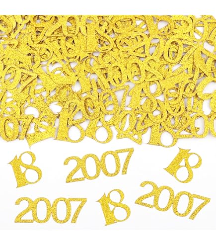 100 Stück Konfetti 'Zahl 18' In Gold-Glitter – Für 18. Geburtstag, Partys & Kuchendekoration | Papierstreuung