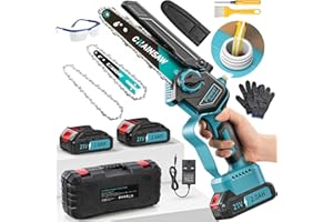 VIWKO Chainsaw, Brushless 1000W Mini Chainsaw 6 Inch Compatible with Makita 18V Batteries, Electric Chain Saw, 2x 2.0Ah Mini Chain Saw Cordless, Auto Lubricator Battery Chainsaws Small for Cutting Wood Tree