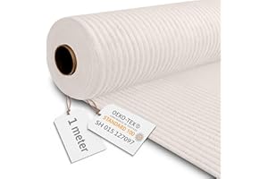 DreamRoots Tela de Pana de 380 g/m² de peso - Tela Tapiceria de 140 cm de ancho - Tejido de Pana White Dove 1M