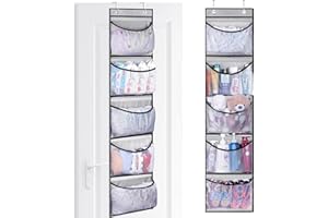 Organizador Organizador de Almacenamiento Colgante Rubessia Hängeregal 2 Stück con 5 Compartimentos Colgando Organizador para Armario sobre la Puerta Organizador Colgante para Dormitorio, baño