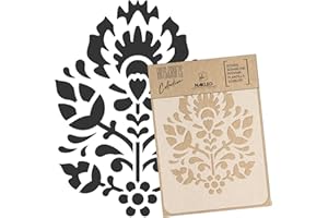 NL NAKLEO ART & WALL DECOR BRICOLAGE réutilisable pochoir en plastique // A3 A4 A5 ORNEMENT FOLKLORIQUE POLONAIS // Artisanat - Meubles - Scrapbooking - Découpage (A5)