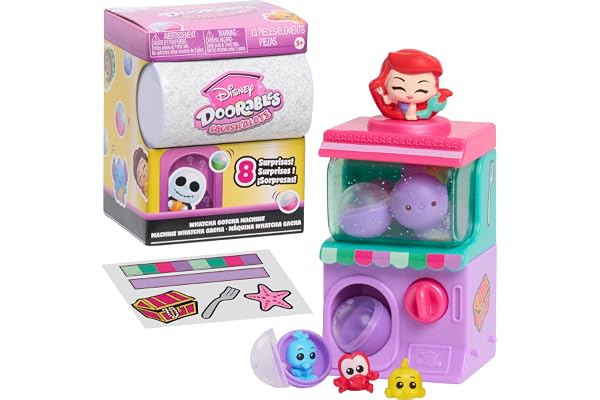 Disney Doorables Squish’Alots Whatcha Gotcha Machines, 8 Surprises Inside, Collectible Figurines, Kids Toys for Ages 5 Up by Just Play, Miniature