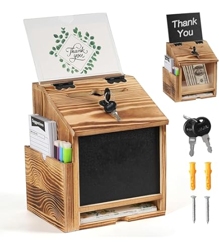 TUKA i AKUT Donatiebox, 30 x cm, met slot, acryl, reclamebox, lottobox