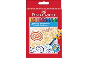 FABER-CASTELL 120003 - Pastelli a cera Twistable (confezione da 12)