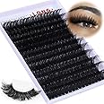 Long Fluffy Cluster Lashes 16-24mm Individual Eyelashes 180D Eyelash Clusters Thick Lashes Individual Cluster Volume Lash Clusters Look Like Lash Extension 216pcs Dramatic False Eyelashes CORUSCATE