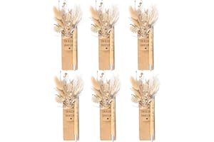 VYLYCIY 6 Sets Dankeschön Geschenke Klein Enthalten 6 Holz Kugelschreiber mit Gravur 6 Echtem Trockenblumenstrau für Abschiedsgeschenk Lehrerin Kollegen Freund