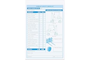 THE WORCESTERSHIRE STATIONERY COMPANY A5 Forklift defect Check List Book, 2 part (duplicate)