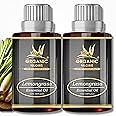 ORGANIC NILGIRIS - Live with Radiant Heath Lemongrass Essential Oil: Natural Uplifting Aroma for Home Fragrance, Aromatherapy Bliss, Candle & Soap Making, Insect Repellent, -(15Ml-2P)