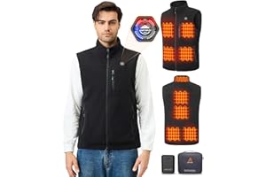 GOTOBI Pile Gilet Riscaldato Uomo Con Batteria 16000mah 7,4v- Gilet Riscaldante Con 9 Zone Di Riscaldamento E 3 Temperature Regolabili,Gilet Termico Per Uomo Per Attività Outdoor,Nero