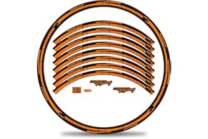 Finest Folia Set di 16 adesivi per cerchioni della bicicletta, a strisce, design a strisce, set completo per bici da strada, mountain bike, mountain bike, bici da corsa