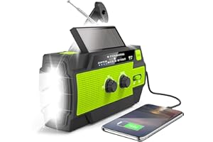 GREADIO Emergency Weather Flashlight Radio,2023 Newest Crank Solar NOAA Radio with AM FM,Best Reception,4000mAh Power Bank,Super Bright Flashlight,Motion Sensor Reading Lamp,SOS Alarm for Hurricane,Outdoor