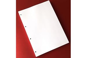 TIPOME 100 Fogli di Ricambio in Formato A4 20,5x29,2cm - 4 fori - Carta spessa da 120gr. Ricambio per Raccoglitore Grande