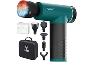 ‎BEURER Antelope by Beurer RELOAD Massage Gun mit Wärme- und Kältefunktion, Muskelmassagegerät für Triggerpunkte, 5 Massageköpfe, 5 Intensitätsstufen bis 3000 U per min, kabellos, inklusiv Aufbewahrungskoffer