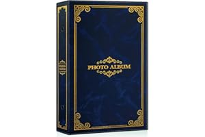 Lanpn Photo Album 6x4 Slip in, Traditional Classic 300 Pockets Photo Albums Holds Landscape Only 10x15cm Picture Blue