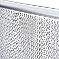 Gluwoer Aluminium Chain Curtain 90 x 200cm Metal Door Fly Screens Insect Control Curtain for Doorways (Silver)