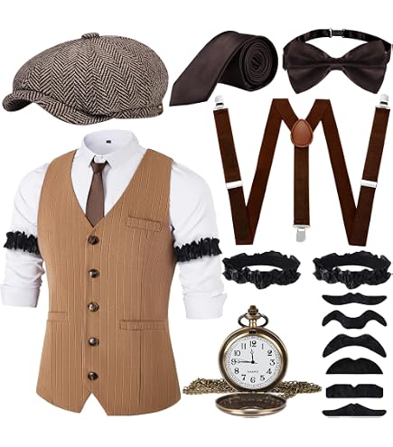 W WIDMANN MILANO Party Fashion - Costume gangster, giacca, pantaloni, abito anni '20 e '30, boss mafioso