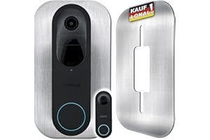 Baron Design | Edelstahl Blende | Zubehör für Reolink Video-Türklingel | Battery, 5MP, Ultra HD, 2K, 4MP, WiFi, PoE, Akku | Halterung, Schild, Platte für Funk Klingel