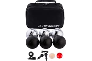 Engelhart – 010207 – Boules-set, 6 delar, svart/silver – boules – spel – trädgårdsspel, utomhusspel
