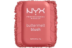 NYX Professional Makeup Buttermelt Powder Blush, Up To 12H Wear, Seamless Blending, Fade and Transfer Resistant, With Shea an