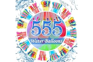 HIDWEE 555 Piezas Globos de Agua, Globos de Agua Llenado Rapido 60 Segundos Autosellables Llenado Ultra Rápido, Bombas Agua Autosellado para Juguetes de Verano Aptos para Piscina, Exteriores, Playa Fiesta
