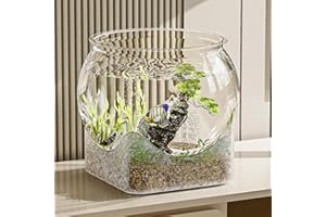 VMIORZQ Acuario Transparente Betta pecera, Cuenco de Peces Pet, Tanque de Transparente irrompible, jarrón pequeño de Escritorio para Betta