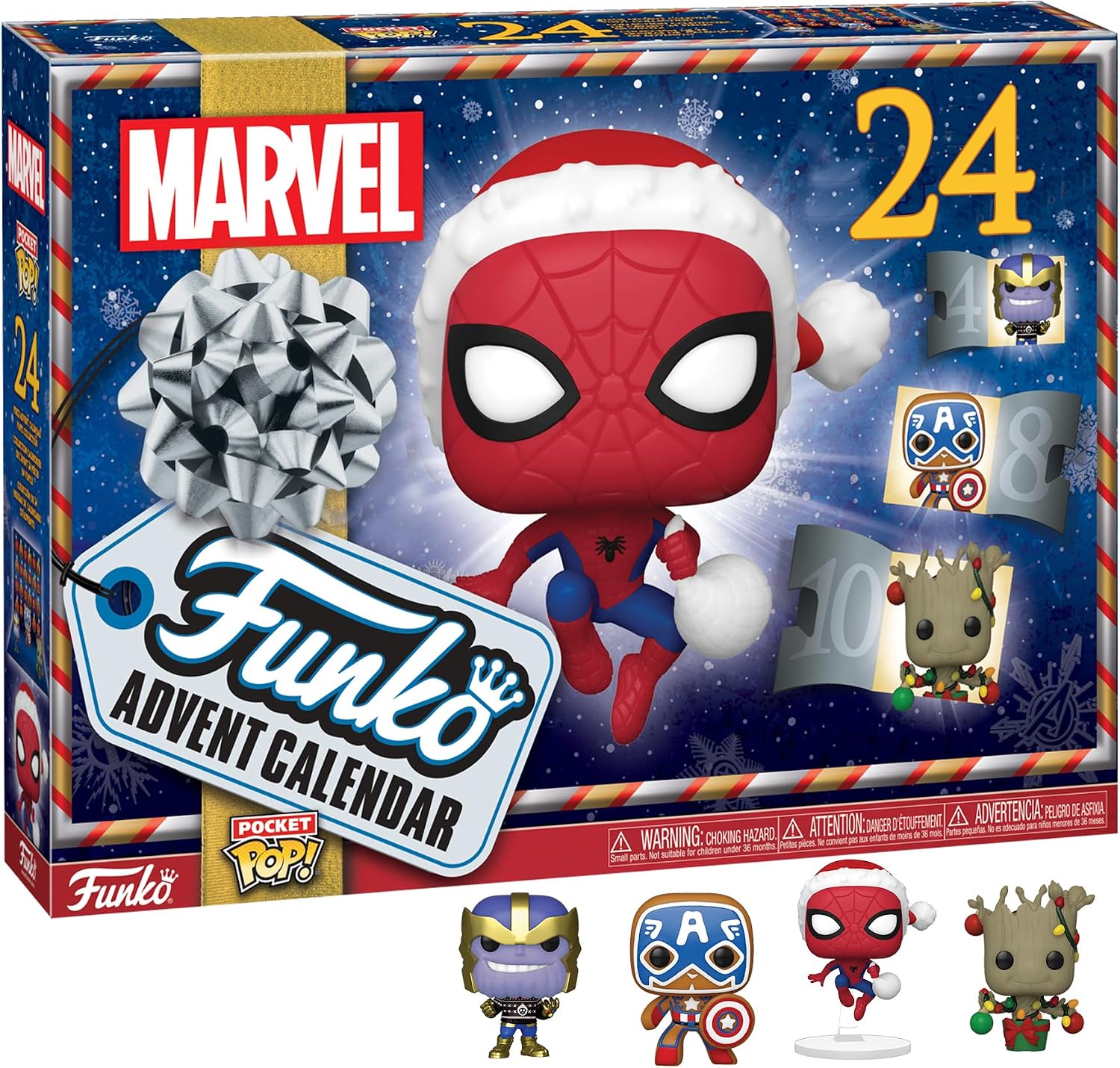 Funko Advent Calendar: Marvel Holiday - Groot - Marvel Comics - Cómics Marvel - 24 Días de Sorpresas - Minifigura de Vinilo Coleccionables - Caja Misteriosa - Idea de Regalo - Holiday Xmas