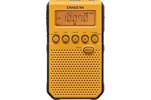Sangean DT-800YL AM/FM/NOAA Weather Alert Rechargeable Pocket Radio (Yellow)