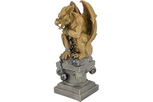 Design Toscano EU1026 Ball-And-Chain Dungeon Gargoyle Gothic Statue, 38 cm, Polyresin, Two Tone Stone