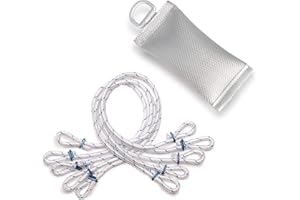 FLAGLY Premium Fahnen und Flaggen Befestigung Set - 3X Fahnengewicht 700 Gramm + 15x klapperfreie Fahnenschlingen, Fahnenmast Zubehör