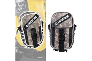 NICECNC Sac de Rangement pour Garde-Boue en Tissu PVC avec Bande réfléchissante résistante à l'eau et Fermeture éclair Compatible with Raptor 700 ATV (Camouflage)