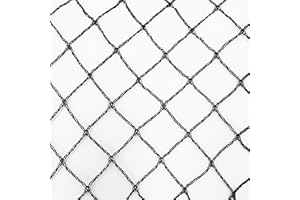 Aquagart® Teichnetz Vogelschutz 20x20 mm Maschenweite I Pool Laubnetz schwarz I Obstbaumnetz feinmaschig I Beet Netz stabil I Silonetz I Fischteichnetz Reiherschutz I Volierennetz (6m x 4m)