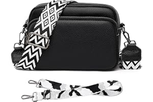 Lishang Sac Bandoulière Femme Cuir Sac Banane Femme Chic Modernes Petit Sac a Main Femmes Bandoulieres avec 2 Bandoulières Interchangeables pour Fête Sport Voyages Travail Festival