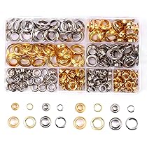 243-Piece Grommet Kit With Tool Set - 3/8 Inch Metal Eyelets In 4 Colors For DIY Projects
