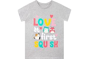 Squishmallows Camiseta Niñas Manga Corta Squish tee para Niños
