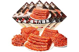 WANGLIUPEERS Latiao, Chinese Snacks, Spicy Seasoned Snacks, 50 g Spicy Stripes, Casual Snack, Scented Sharp, Individual Package (5 Packs)