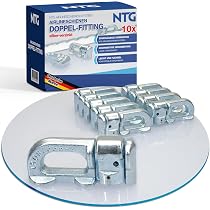 Lot De 6 Raccords Simples Pour Rail D'arrimage Aérien Et œillet De Vol - Capacité 900 Kg