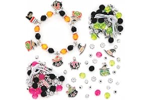 Baker Ross FE714 Kit Bracelet Enfants motif Sorcière - Lot de 3, Kit de Bracelet Enfant, Bracelet Breloque Enfant, Activites Manuelles pour Enfants