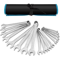 Presch Steeksleutelset 8 dlg. incl. tas (8–19mm) - Combinatiesleutelset - Precisiegefabriceerde en extreem robuuste sleutels - 15° gekanteld voor werk in krappe ruimtes - Sleutelset
