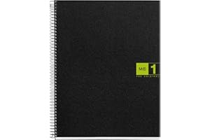 Miquelrius - Cuaderno A4, 80 hojas de 70 g/m², 1 banda de color, Libreta cuadriculada 5 mm, 4 taladros, Cubierta flexible de polipropileno, Notebook The Original, Color Negro/Verde