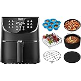 COSORI Friggitrice ad Aria XXL 5,5 Litri con 100 Ricette Italiane + Accessori Friggitrice ad Aria 5,5L, 6 Pezzi Accessori Air