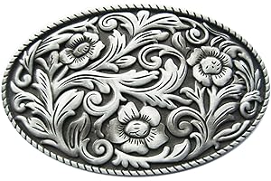 Schnalle123 Gürtelschnalle Western Texas Cowboy Blume 3D Optik für Wechselgürtel Gürtel Schnalle Buckle Modell 104
