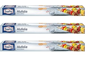 ‎TOPPITS Toppits Alufolie XL Doppel-Kraft-Waben (10m x 44cm), 3er Pack (3 x 10 Meter)
