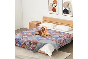 YOSEPATI Coperta impermeabile per cani bohémien, coperta per animali domestici, coperta per divano reversibile, lavabile, protegge mobili, letto, divano per cuccioli e gatti