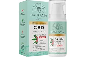 Teufelskralle Hanfama CBD Wärme Gel Intens | Wärmesalbe mit Cannabis, Capsaicin | Sofortiger Wärmeeffekt | Für Massagen zur Muskelentspannung | Dermatologisch Getestet, 100ml