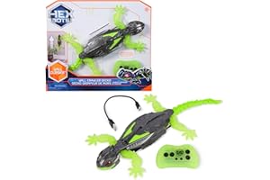 Hex Bots - Gecko Radiocommand&#xE9; Qui Rampe Sur Le Sol Et Les Murs - L&#xE9;zard T&#xE9;l&#xE9;command&#xE9; Avec Yeux Lumineux - Pilotage Facile - C&#xE2;ble USB Inclus - Jouet Enfant 4 Ans et +