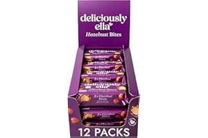Deliciously Ella - Hazelnut Nut Butter Balls, Gluten-Free, Vegan Friendly, Healthy Snack, 36g (12 packs)