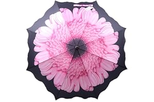 Susino 7116 Romantischer Automatik Stockschirme mit Blumen/Strumschirm/Damen Schirm/Lady flower umbrella (Overlook, Coverstich)