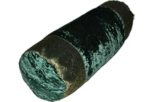 DEKO-KISSENBEZÜGE Nackenrolle Kopfkissen Kissenbezug Kissenhülle Samt Brokat Yogakissen Orientalisch (Dunkel-Grün)